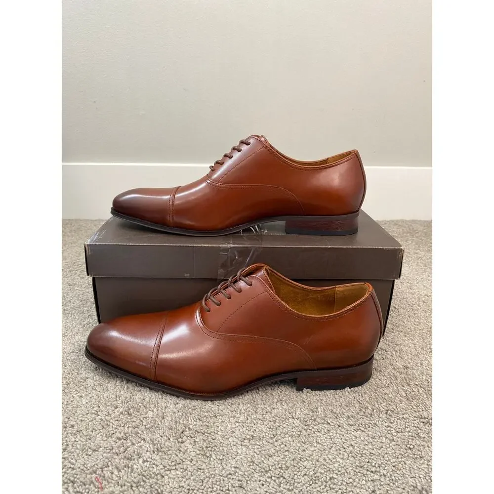 New Florsheim Leather Cap Toe Oxford Dress Shoes Men’s Size 10
